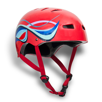 Červená abs bruslení ochrana helma se vzorem