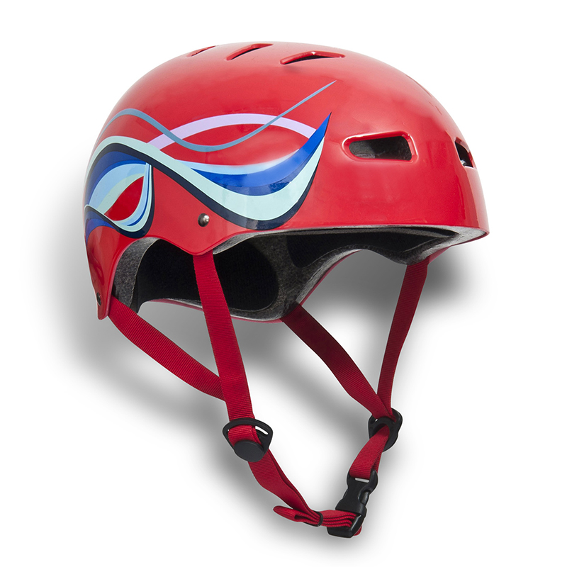 Červená abs bruslení ochrana helma se vzorem